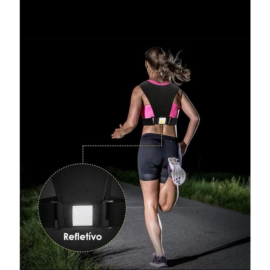 Colete Refletivo Esportivo Para Corridas Com suporte Telefone nos Bolsos