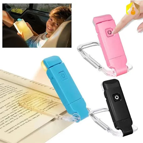 Luz de Leitura para Livro Clip Recarregavel via USB Portatil Marcador de Livro Possui 3 Niveis de luz com Brilho Ajustavel Ideal para Ler e Estudar a Noite